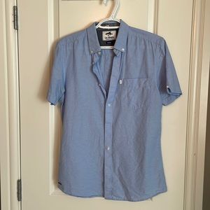 Light blue Le Shark short sleeve Oxford shirt